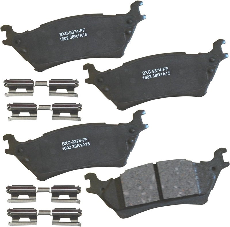 Bendix Premium SBC1602 Ceramic Rear Brake Pads for Ford F-150 2020-2012, Lobo 2020-2015, Lincoln Mark LT 2014-2012 - Image 1